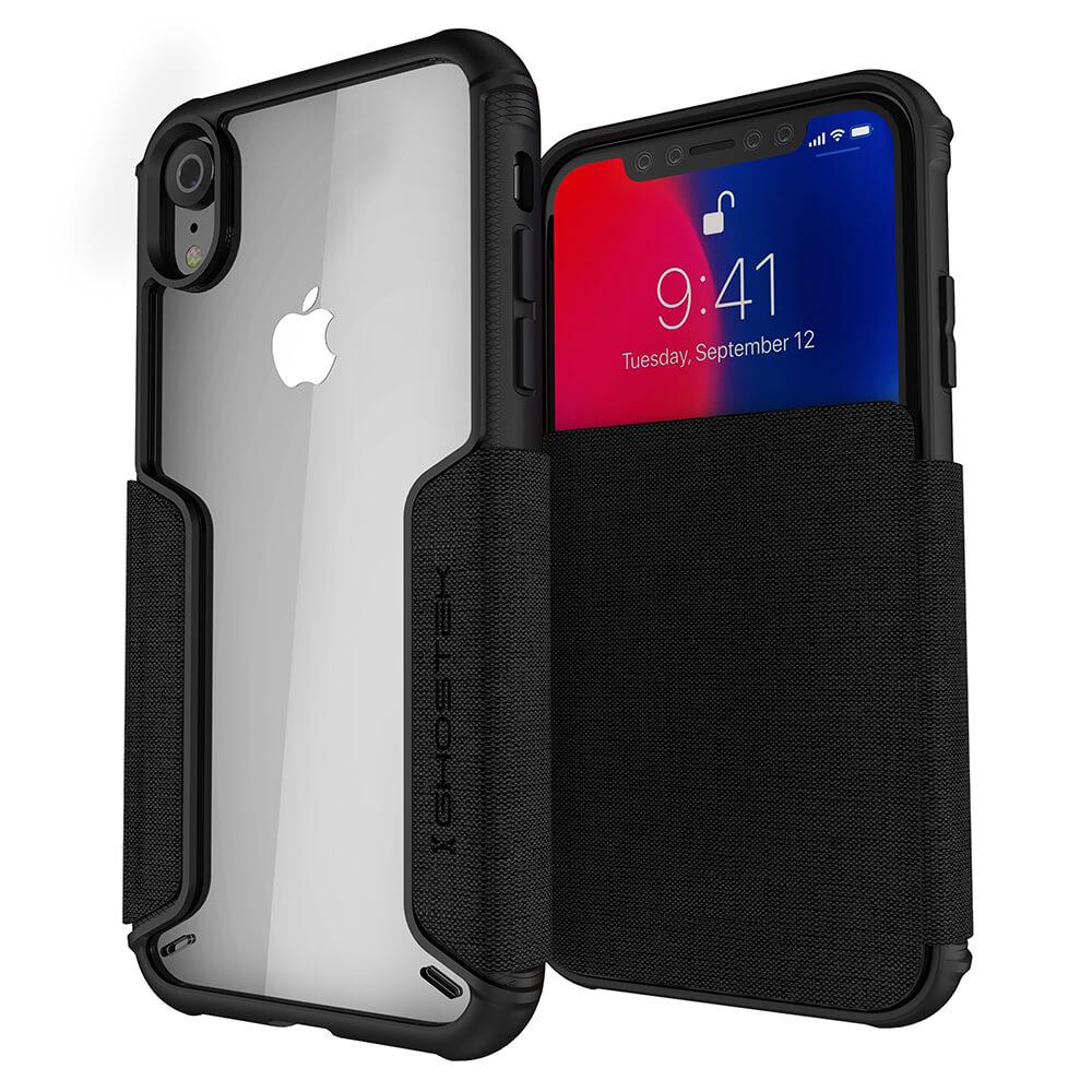 iPhone Xr Case, Ghostek Exec 3 Series for iPhone Xr / iPhone Pro Protective Wallet Case [BLACK]
