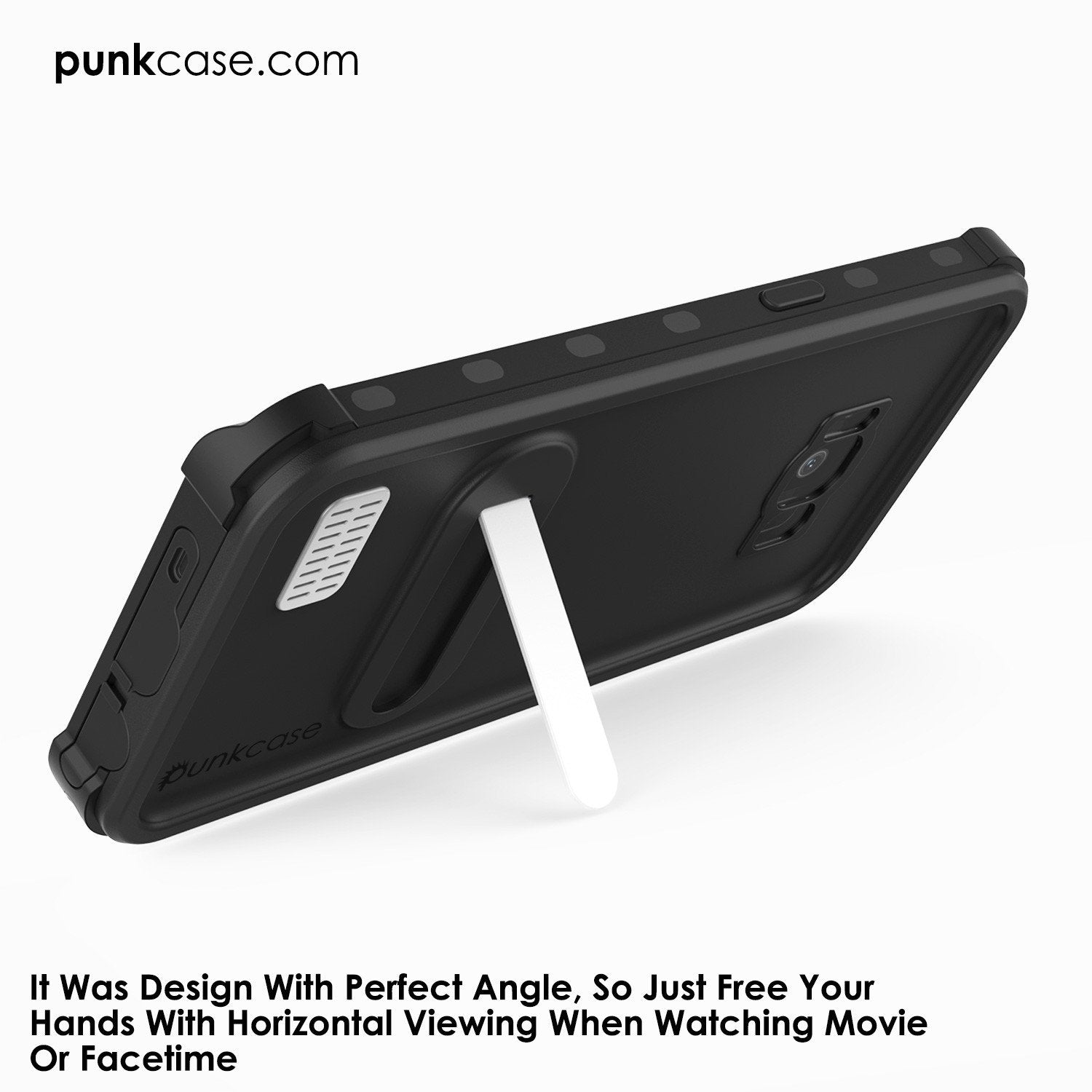 Galaxy S8 Plus Waterproof Case, Punkcase [KickStud Series] [Slim Fit] [IP68 Certified] [Shockproof] [Snowproof] Armor Cover [BLACK]