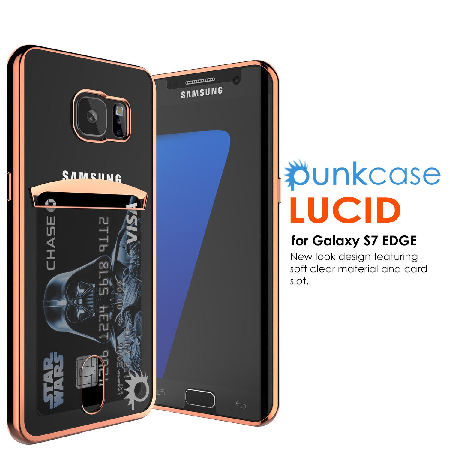 PUNKCASE - Lucid Series Premium Impact Case for Samsung S7 Edge | Rose Gold