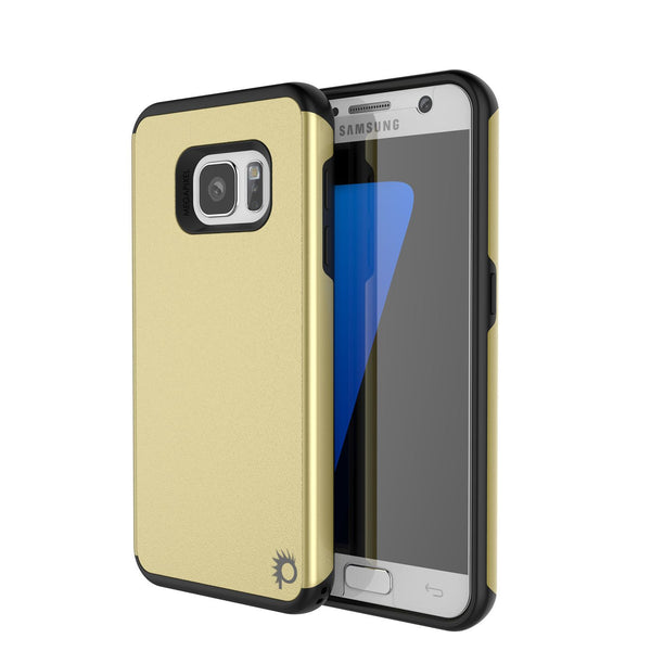 PUNKCASE - Galatic Series Protective Armor Case for Samsung S7 Edge | Gold