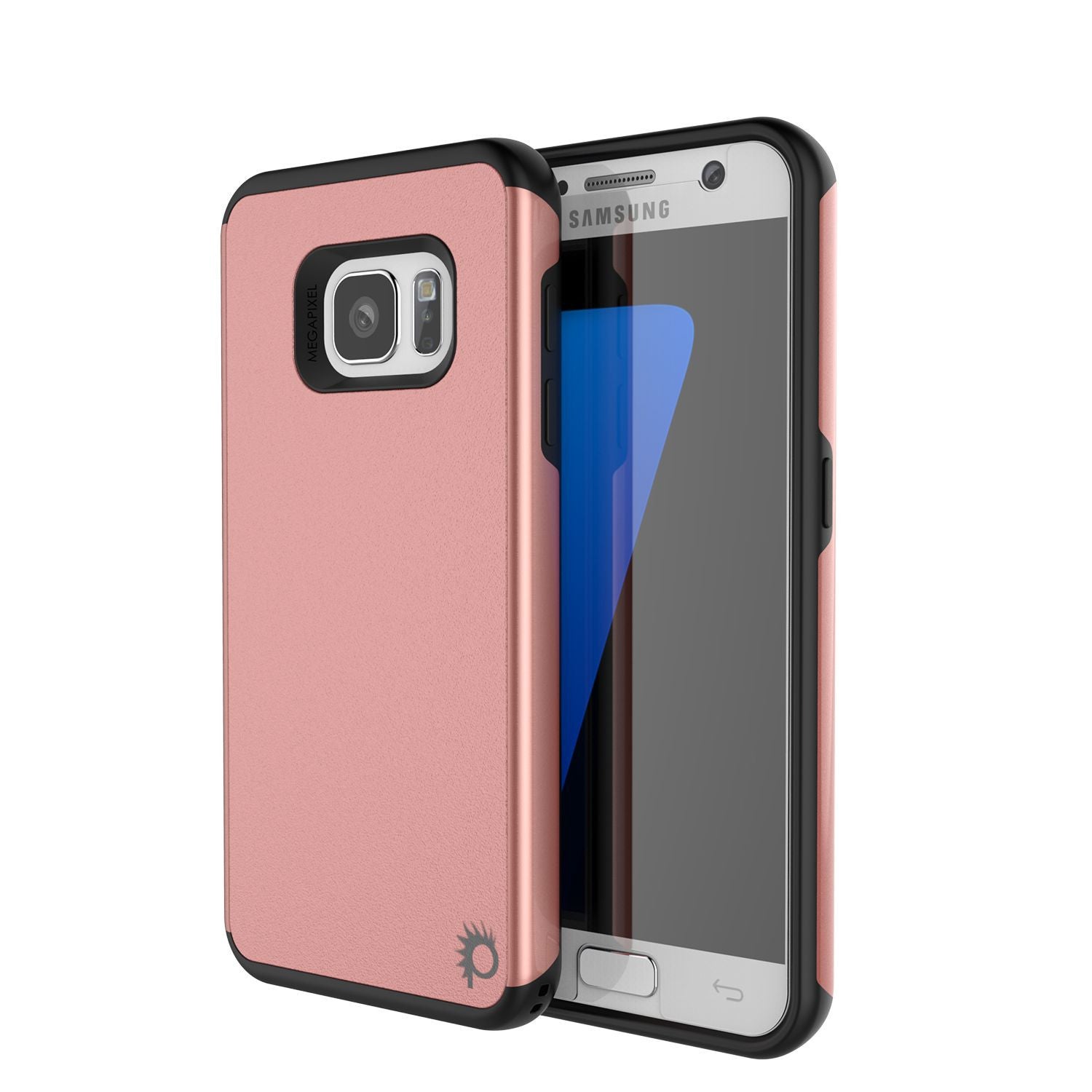 PUNKCASE - Galatic Series Protective Armor Case for Samsung S7 Edge | Rose Gold