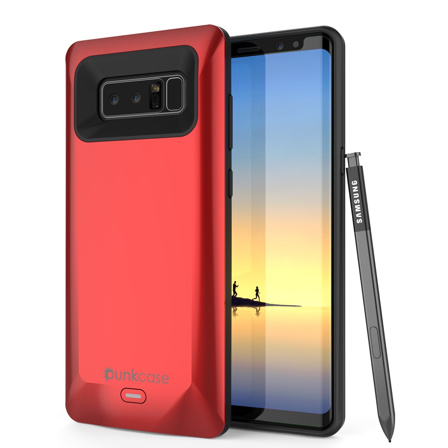 Galaxy Note 8 Battery Case, Punkcase 5000mAH Charger Case W/ Screen Protector | Integrated USB Port | IntelSwitch [Blue]