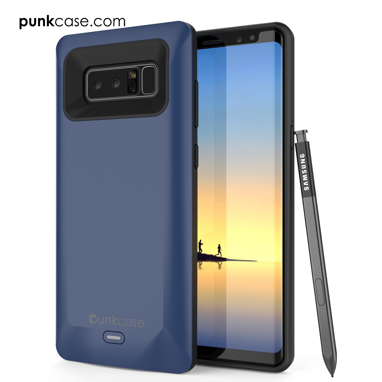 Galaxy Note 8 Battery Case, Punkcase 5000mAH Charger Case W/ Screen Protector | Integrated USB Port | IntelSwitch [Black]