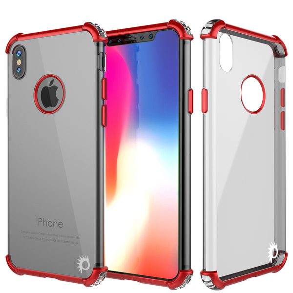 iPhone X Case, Punkcase BLAZE Red Series Protective Cover W/ PunkShield Screen Protector