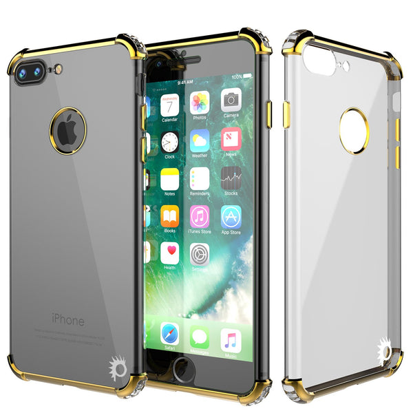 iPhone 7 PLUS Case, Punkcase [BLAZE Gold SERIES] Protective Cover W/ PunkShield Screen Protector