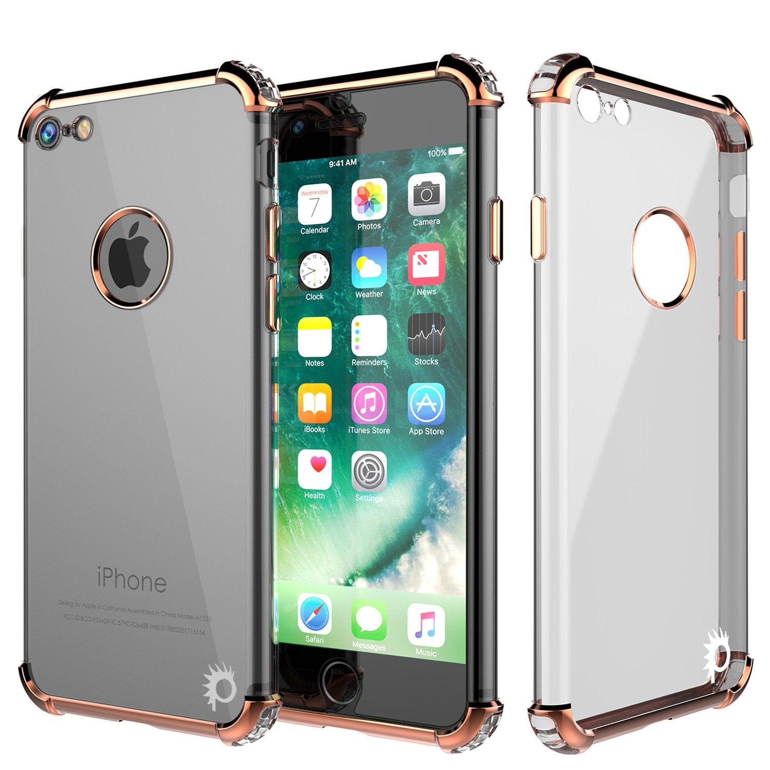 iPhone 7 Case, Punkcase [BLAZE RoseGold SERIES] Protective Cover W/ PunkShield Screen Protector