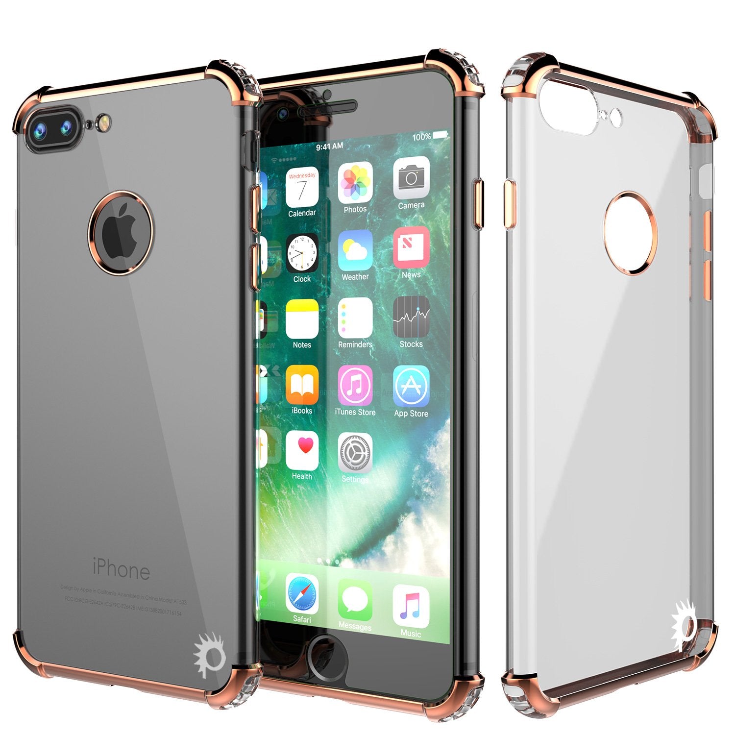 iPhone 8 PLUS Case, Punkcase BLAZE RoseGold Series Protective Cover W/ PunkShield Screen Protector