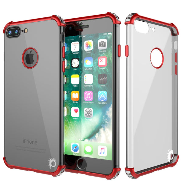 iPhone 7 PLUS Case, Punkcase [BLAZE Red SERIES] Protective Cover W/ PunkShield Screen Protector