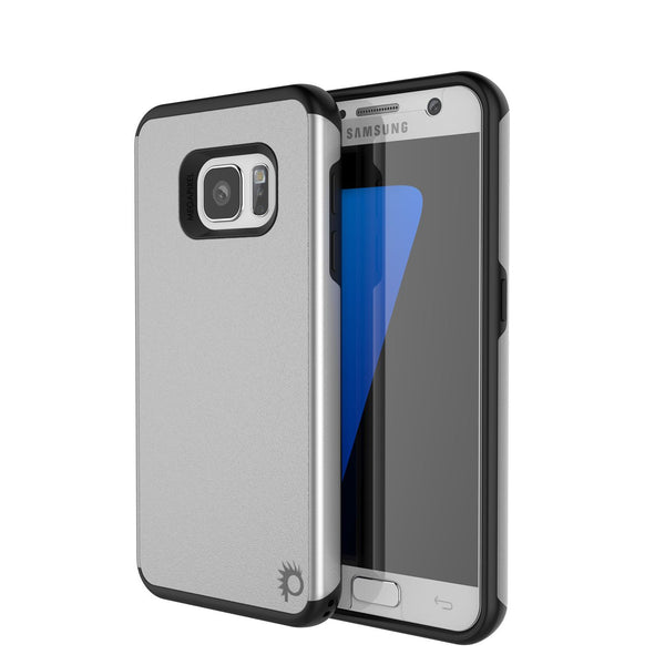 PUNKCASE - Galatic Series Protective Armor Case for Samsung S7 Edge | Silver