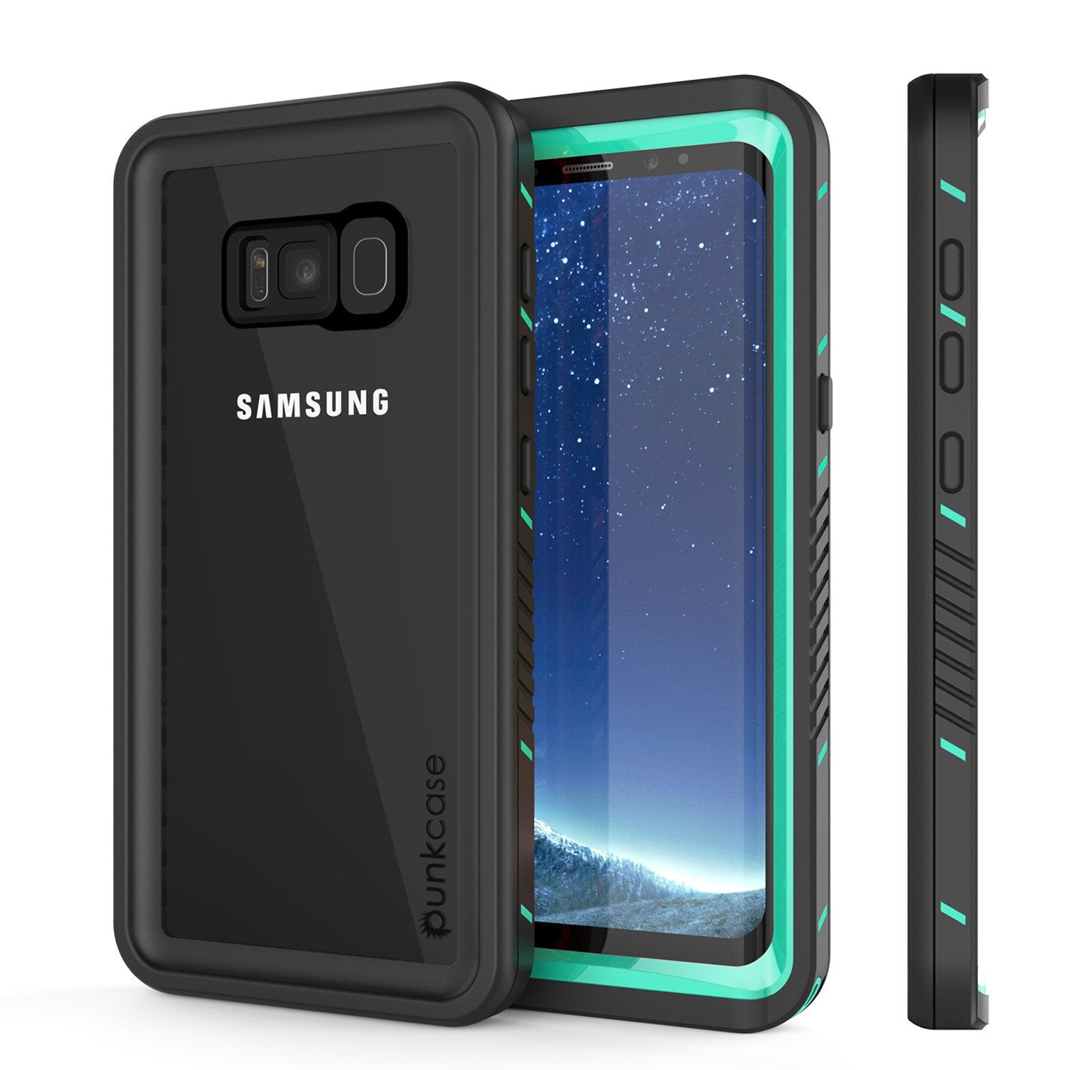 Galaxy S8 PLUS Waterproof Case, Punkcase [Extreme Series] Slim Fit, Armor Cover W/ Built In Screen Protector for Samsung Galaxy S8+ [Teal]