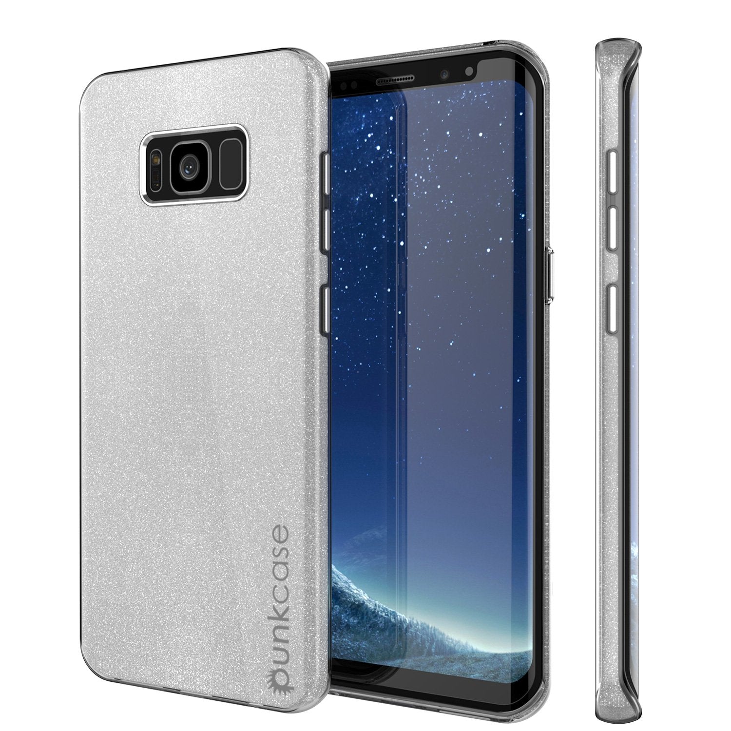 Galaxy S8 Case, Punkcase Galactic 2.0 Series Ultra Slim Protective Armor TPU Cover w/ PunkShield Screen Protector [Silver]
