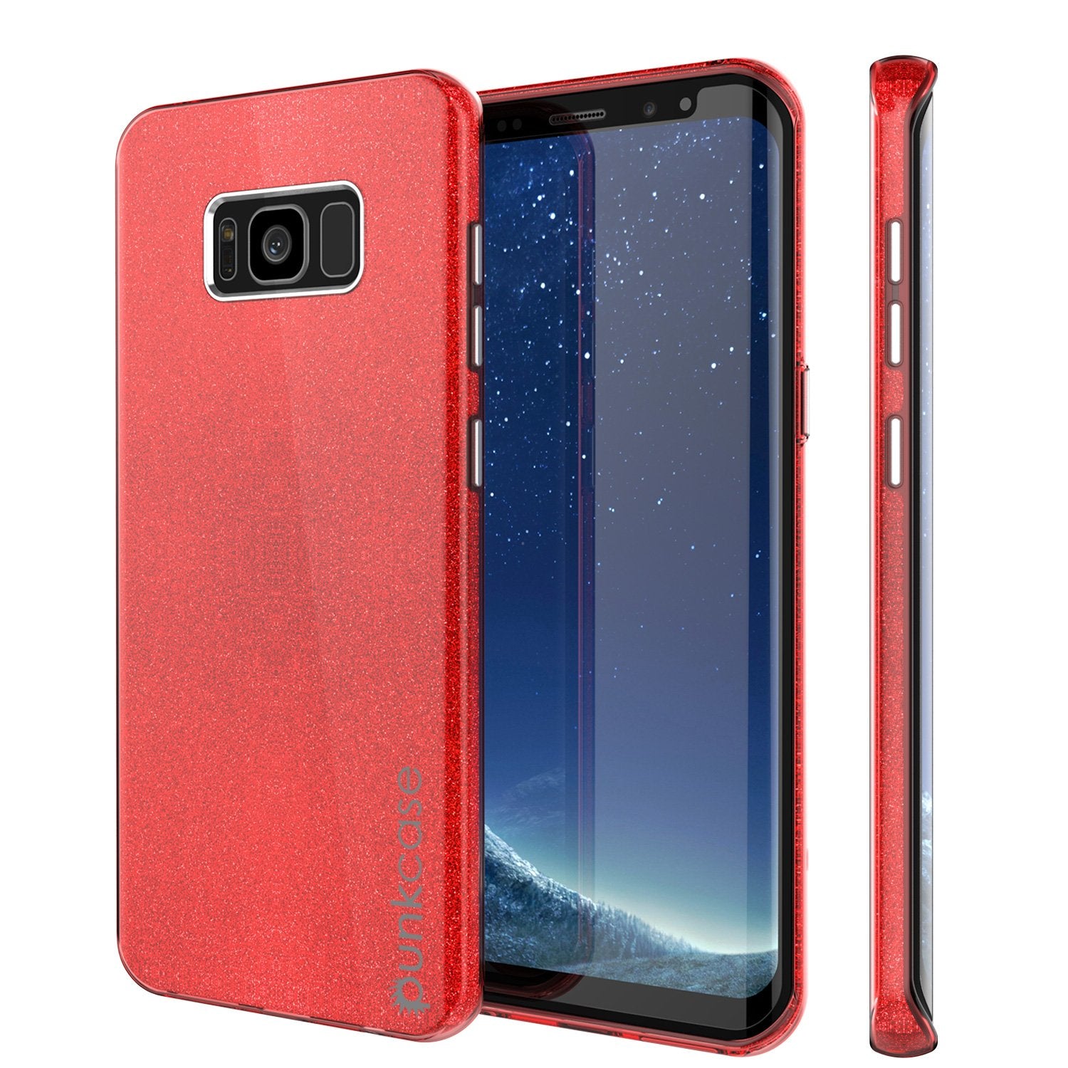 Galaxy S8 Plus Case, Punkcase Galactic 2.0 Series Ultra Slim Protective Armor TPU Cover [Red]