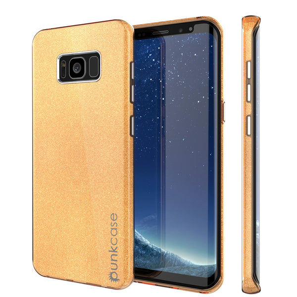 Galaxy S8 Case, Punkcase Galactic 2.0 Series Ultra Slim Protective Armor TPU Cover w/ PunkShield Screen Protector [Gold]