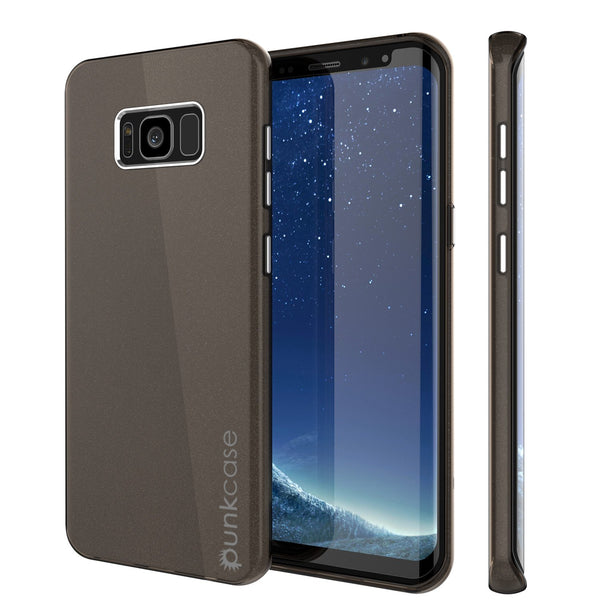 Galaxy S8 Case, Punkcase Galactic 2.0 Series Ultra Slim Protective Armor TPU Cover w/ PunkShield Screen Protector [Black/grey]