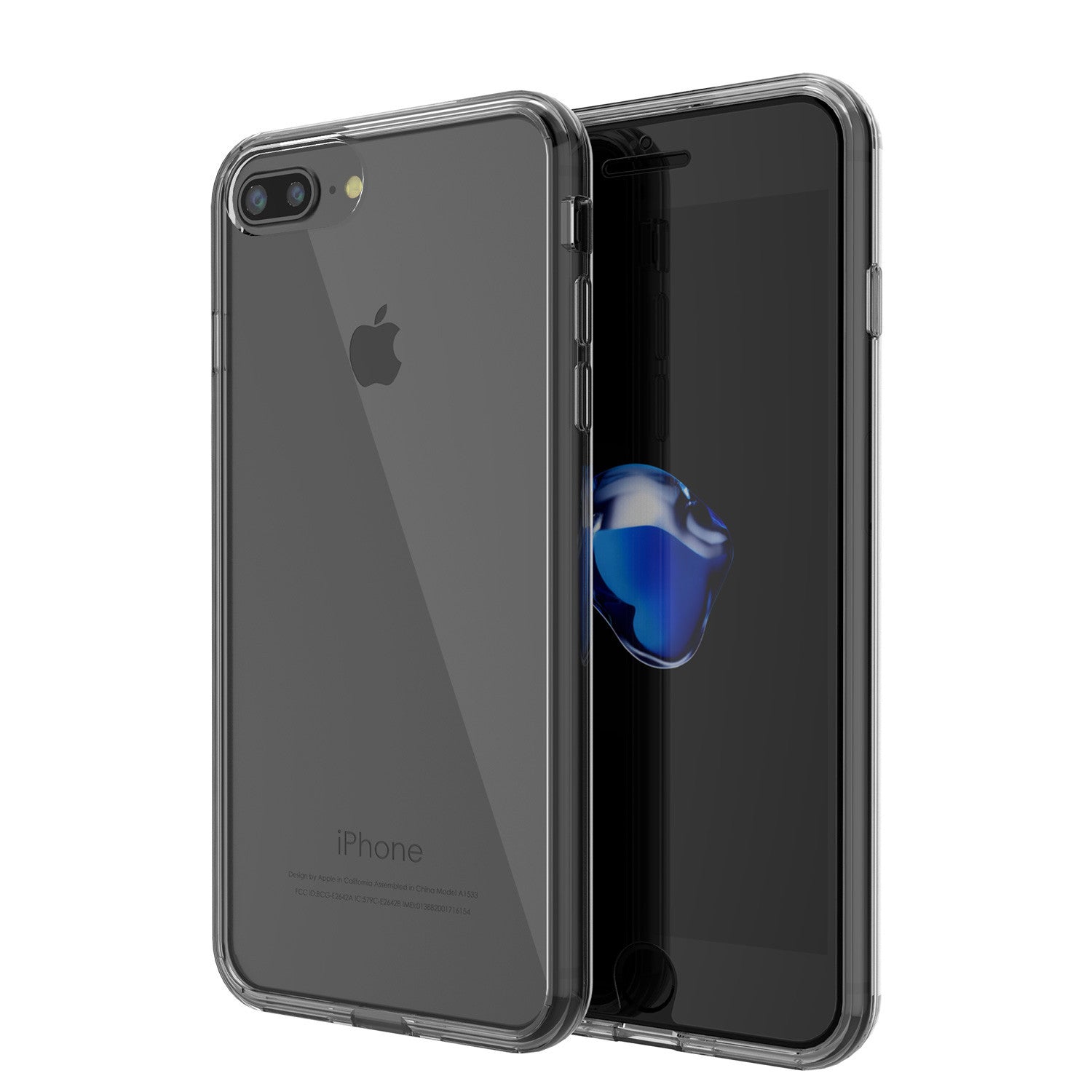 PUNKCASE - Lucid 2.0 Series Slick Frame Case for Apple IPhone 7 | Crystal Black