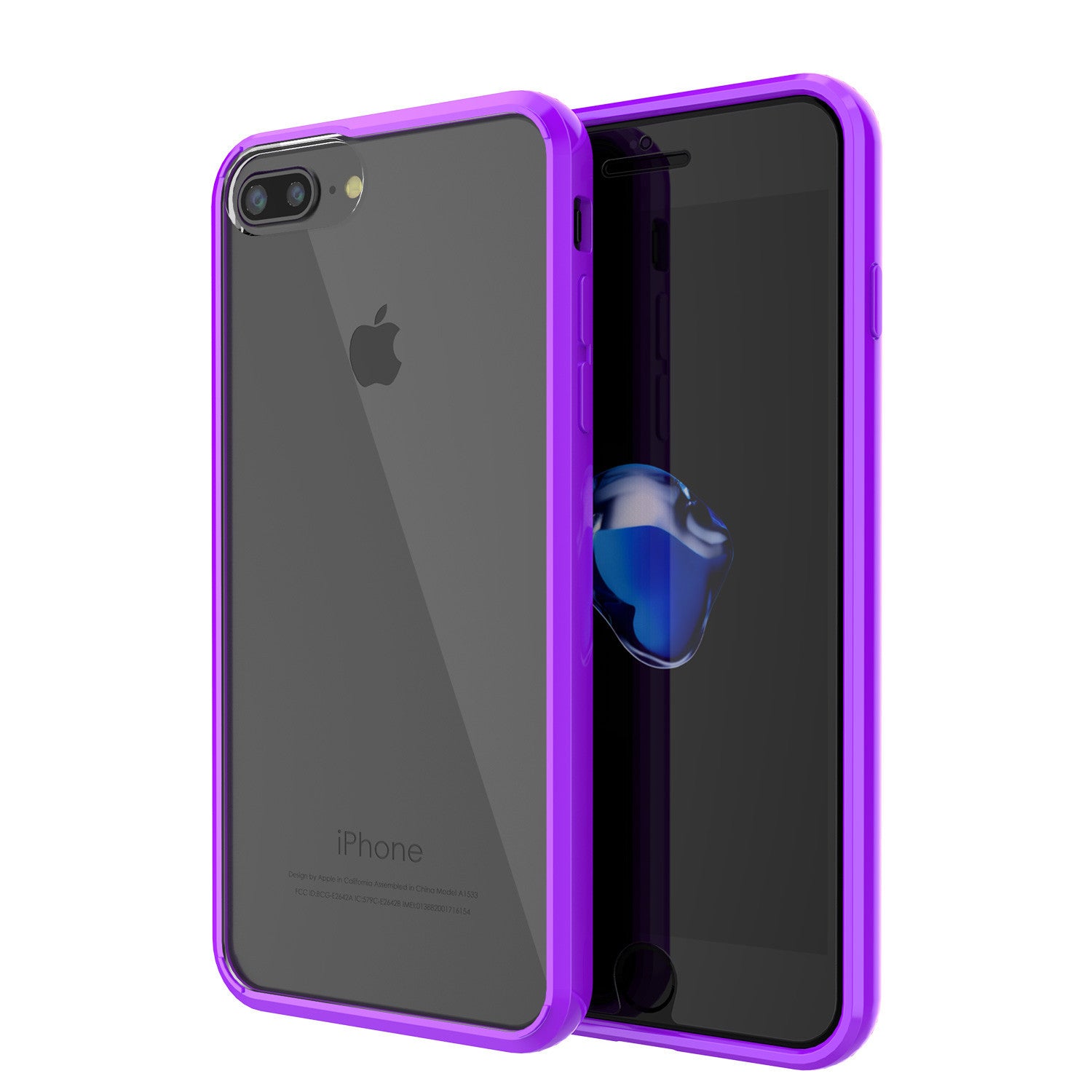 PUNKCASE - Lucid 2.0 Series Slick Frame Case for Apple IPhone 7 | Purple