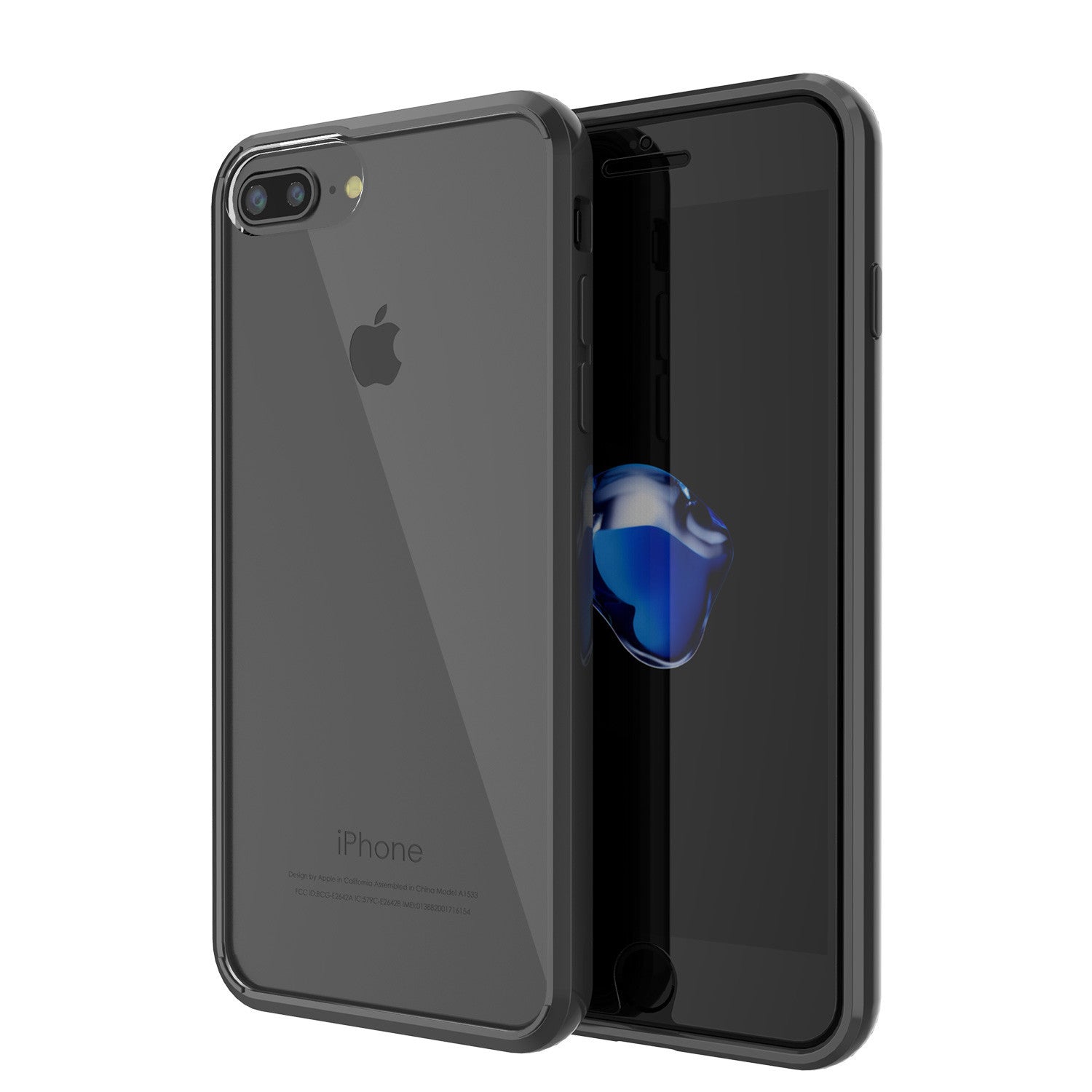 PUNKCASE - Lucid 2.0 Series Slick Frame Case for Apple IPhone 7 | Black