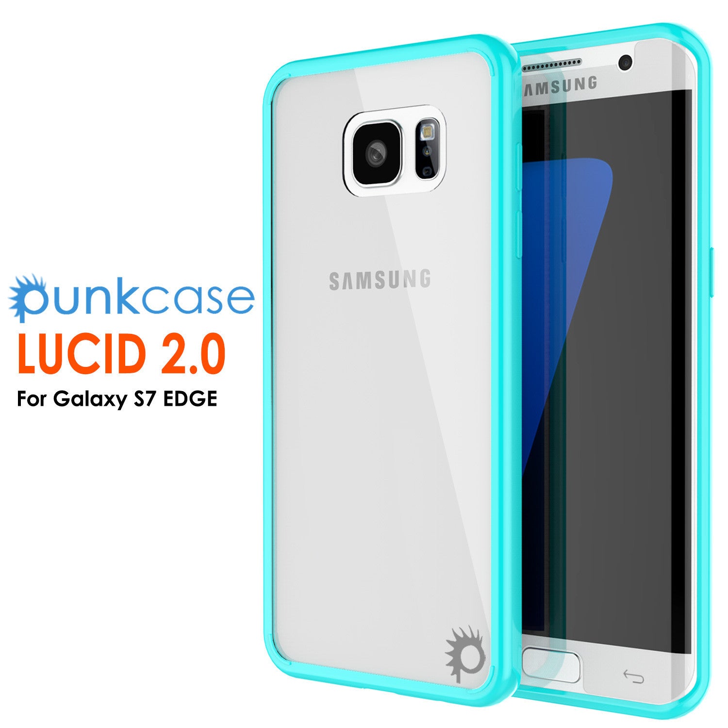 PUNKCASE - Lucid 2.0 Series Slick Frame Case for Samsung S7 Edge | Teal