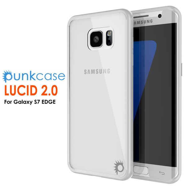 PUNKCASE - Lucid 2.0 Series Slick Frame Case for Samsung S7 Edge | White