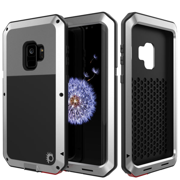 Galaxy S10+ Plus Metal Case, Heavy Duty Military Grade Rugged Armor Cover [Silver]