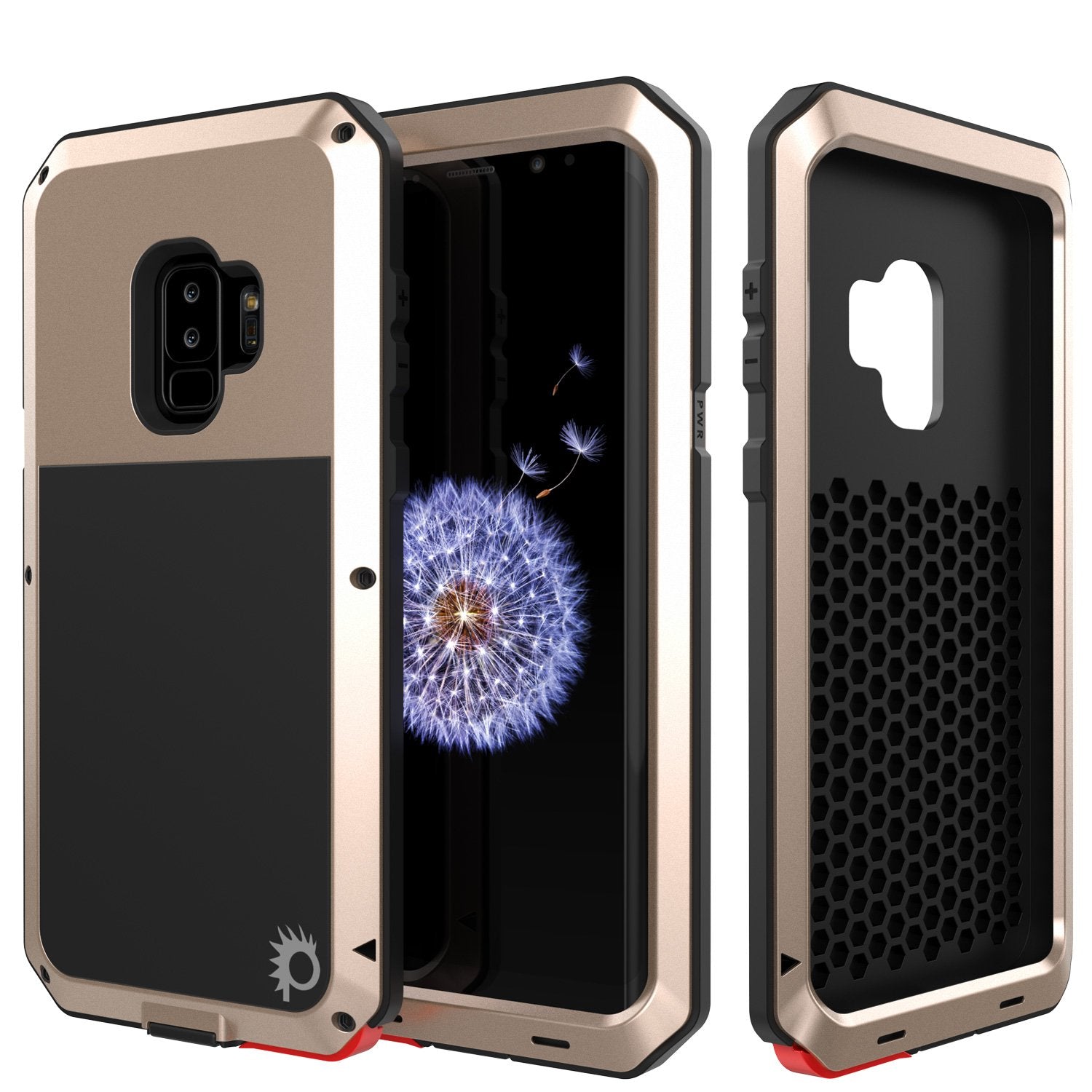 Galaxy S9 Plus Metal Case, Heavy Duty Military Grade Rugged Armor Cover [shock proof] Hybrid Full Body Hard Aluminum & TPU Design [non slip] W/ Prime Drop Protection for Samsung Galaxy S9 Plus [Gold]