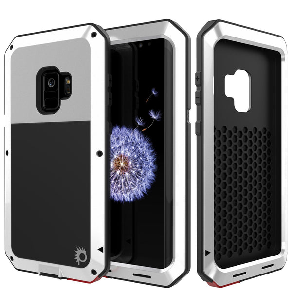 Galaxy S10+ Plus Metal Case, Heavy Duty Military Grade Rugged Armor Cover [White]