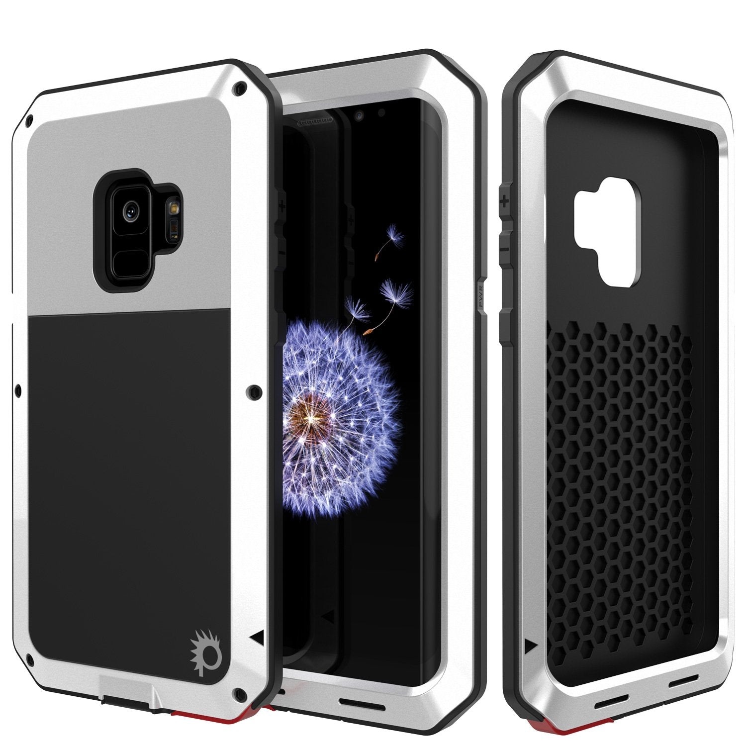 Galaxy S9 Metal Case, Heavy Duty Military Grade Rugged Armor Cover [shock proof] Hybrid Full Body Hard Aluminum & TPU Design [non slip] W/ Prime Drop Protection for Samsung Galaxy S9 [White]