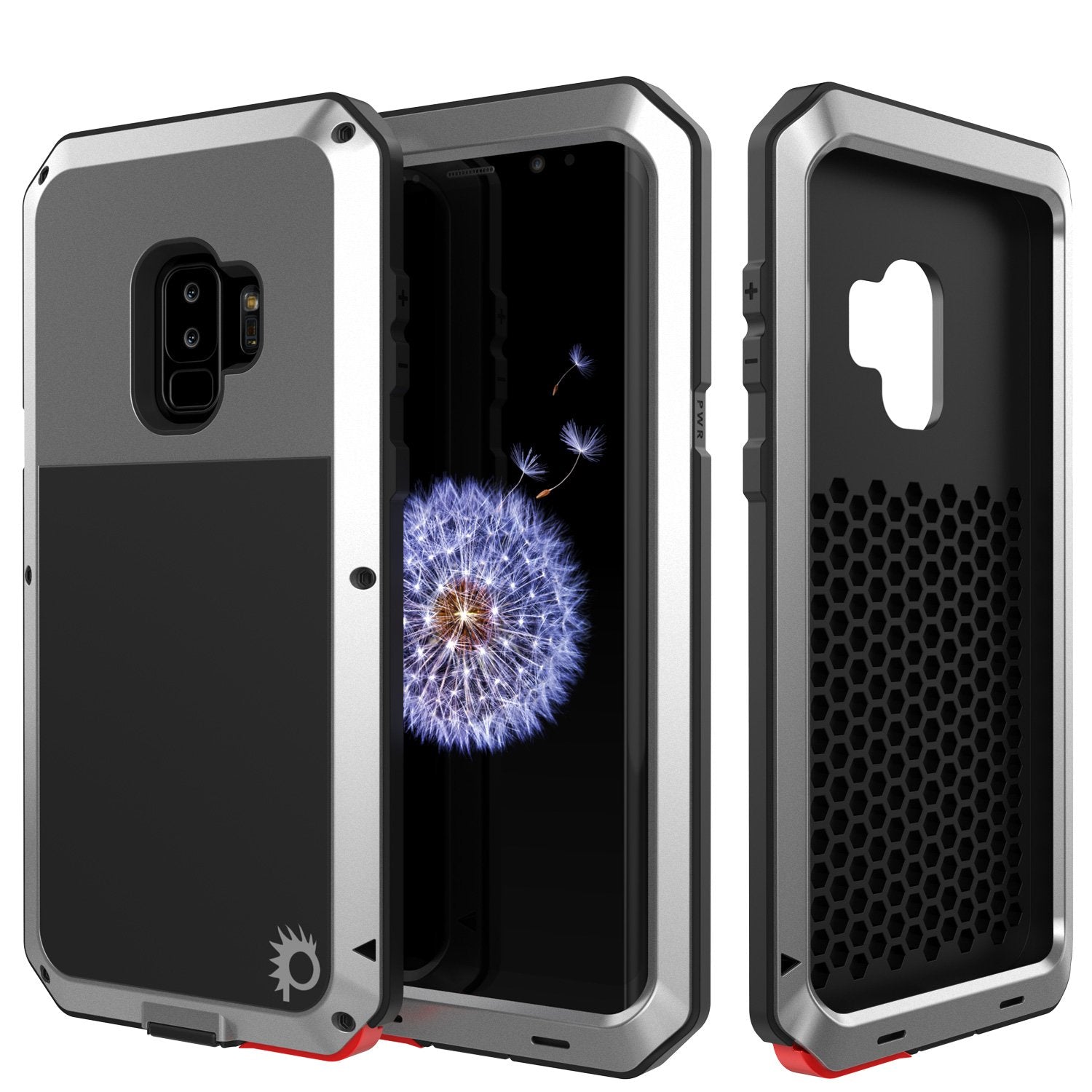 Galaxy S9 Plus Metal Case, Heavy Duty Military Grade Rugged Armor Cover [shock proof] Hybrid Full Body Hard Aluminum & TPU Design [non slip] W/ Prime Drop Protection for Samsung Galaxy S9 Plus [Silver]