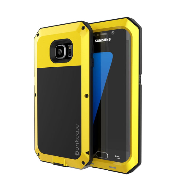 Galaxy S7 EDGE  Case, PUNKcase Metallic Neon Shockproof  Slim Metal Armor Case