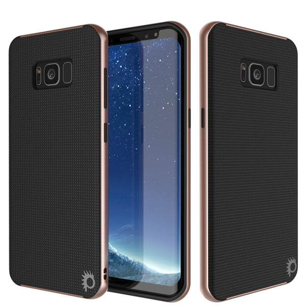 Galaxy S8 Case, PunkCase Stealth Rose Gold Series Hybrid 3-Piece Shockproof Dual Layer Cover
