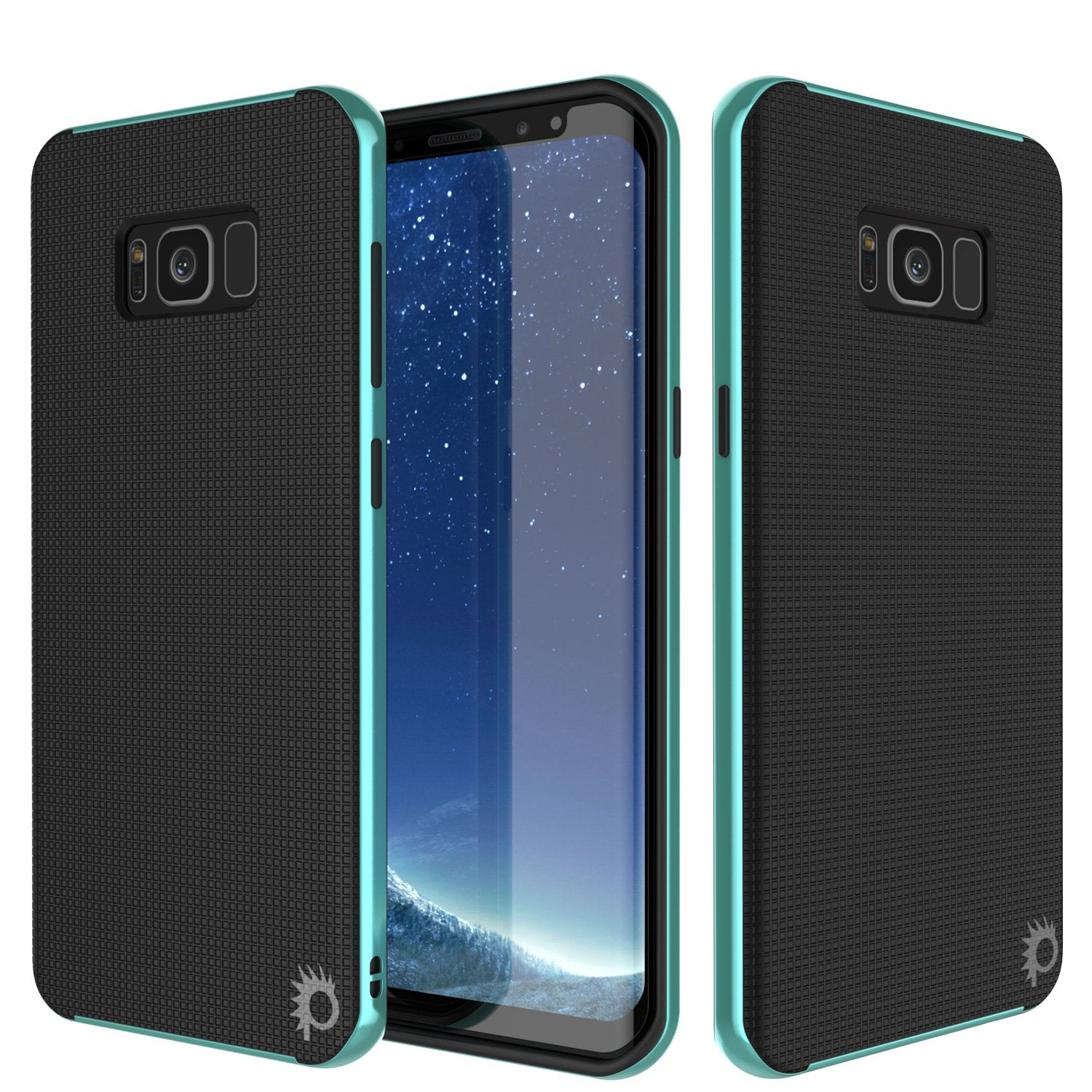 Galaxy S8 Case, PunkCase Stealth Teal Series Hybrid 3-Piece Shockproof Dual Layer Cover