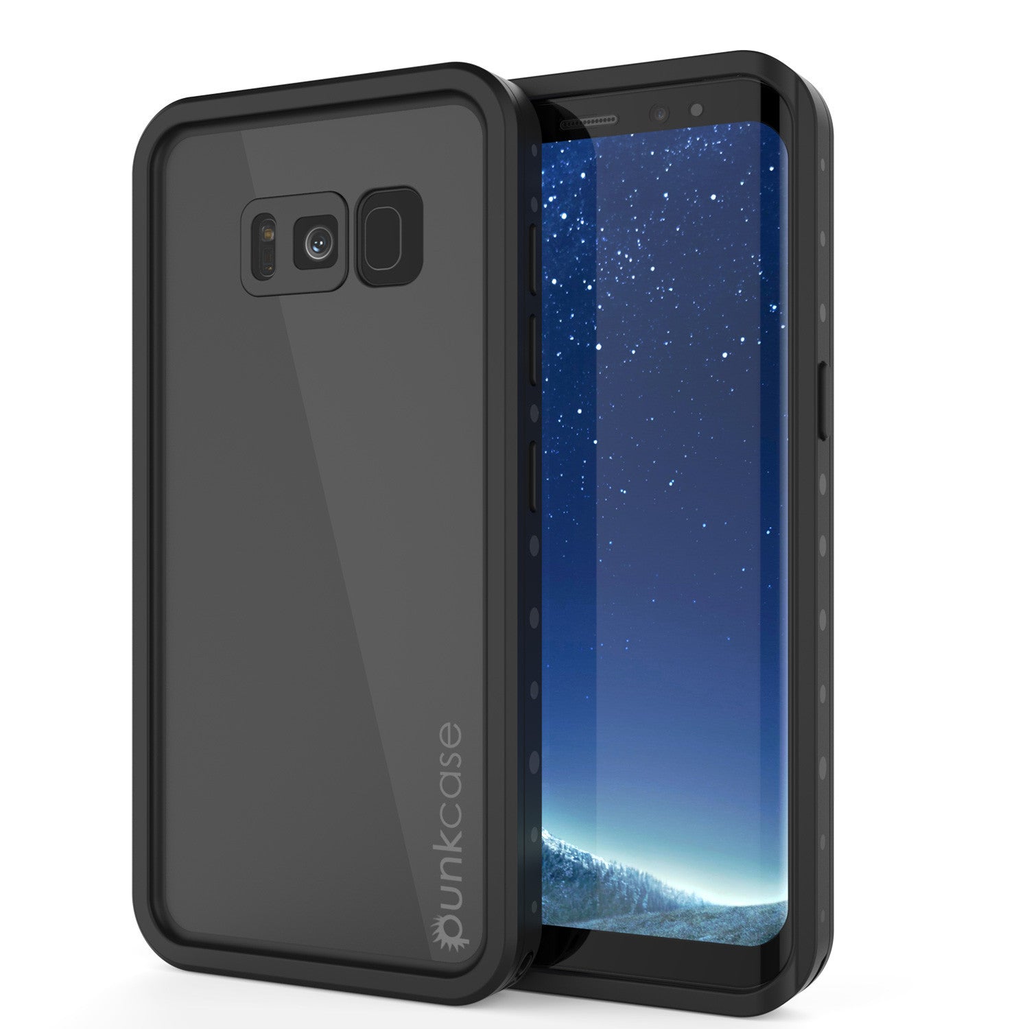 Galaxy S8 Plus Waterproof Case PunkCase StudStar Black