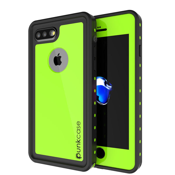 iPhone 7+ Plus Waterproof IP68 Case, Punkcase [Light Green] [StudStar Series] [Slim Fit] [Dirtproof]