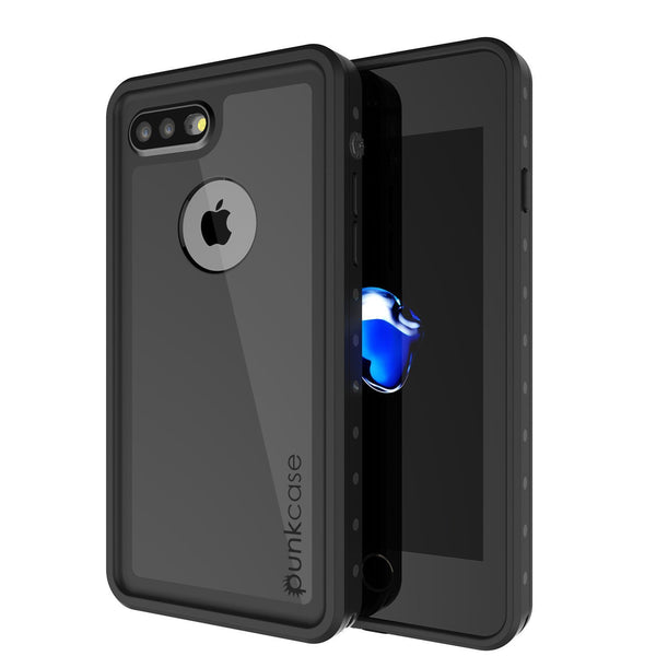 iPhone 8+ Plus Waterproof Case, Punkcase [StudStar] [Black] [Slim Fit] [IP68 Certified] [Shockproof] [Dirtproof] Armor Cover