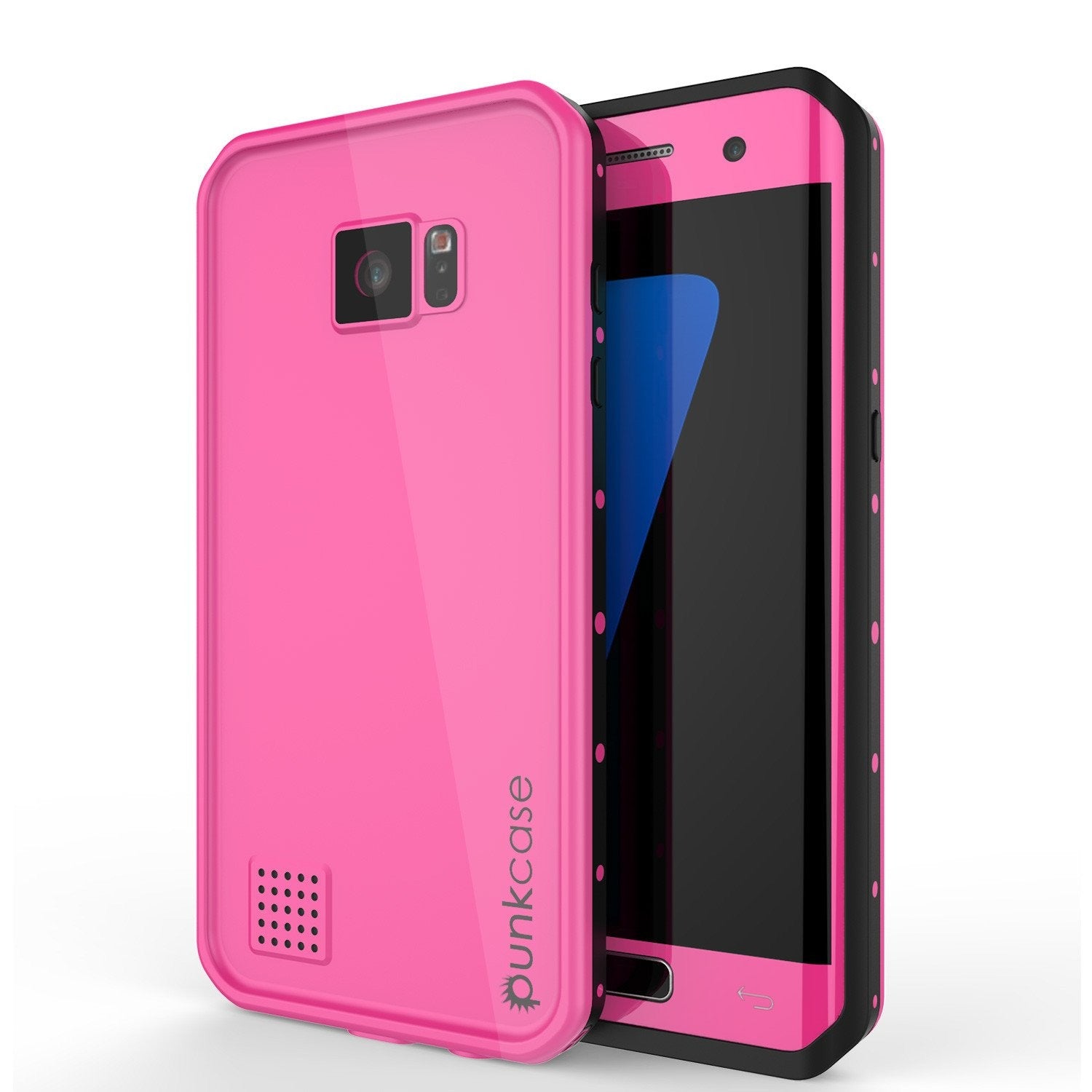Galaxy S7 EDGE Waterproof Case PunkCase StudStar Pink Thin 6.6ft Underwater IP68 Shock/Snow Proof