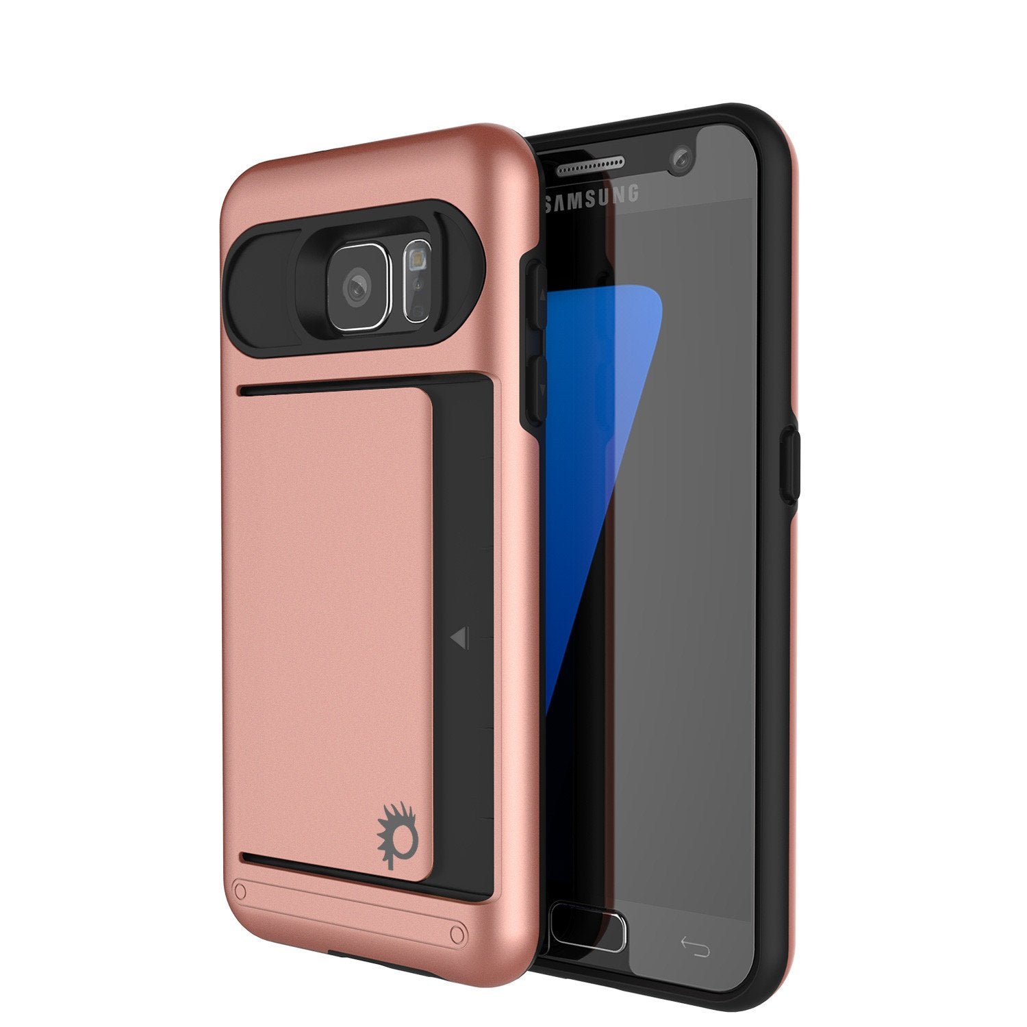 Punkcase Galaxy S7 EDGE Slim Armor Soft Cover | CLUTCH Rose Gold Series