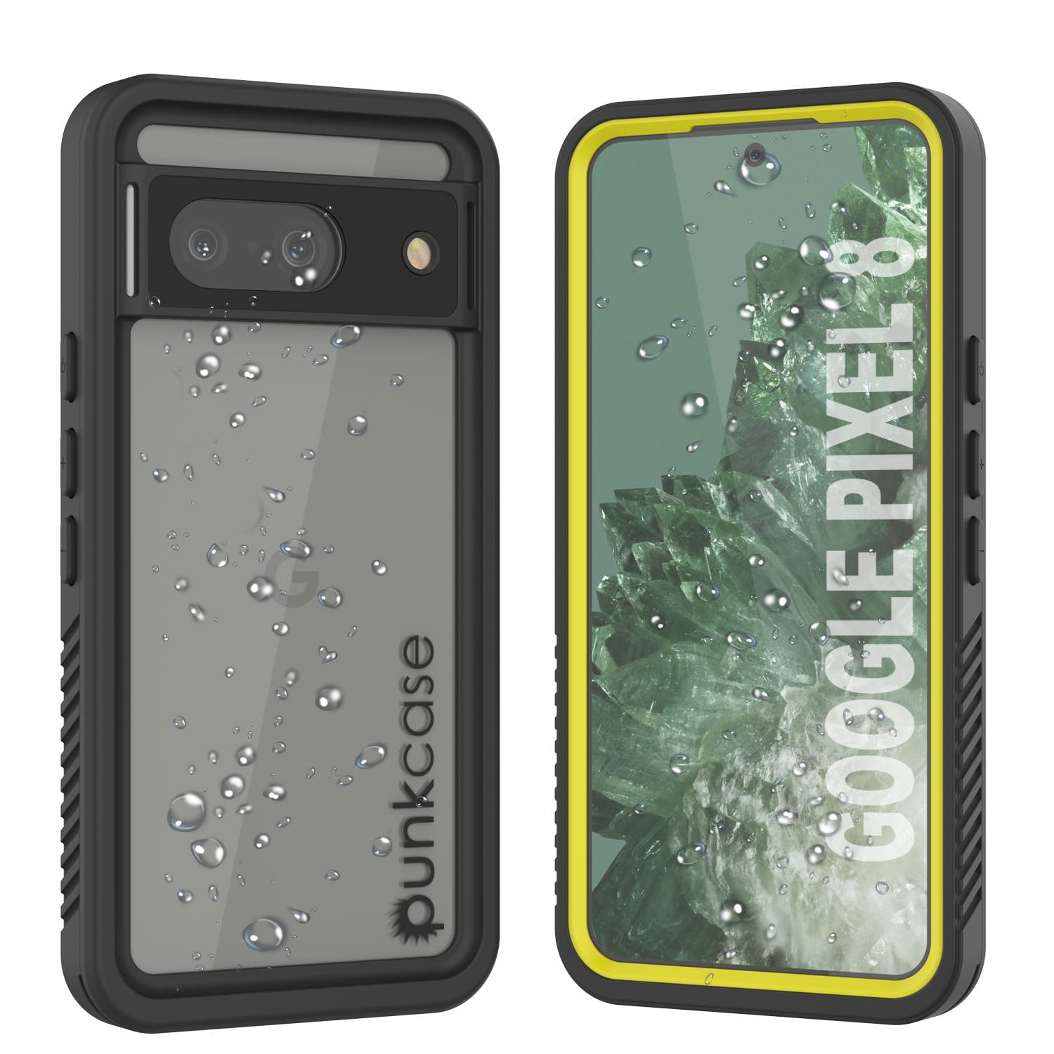 Google Pixel 8  Waterproof Case, Punkcase [Extreme Series] Armor Cover W/ Built In Screen Protector [Yellow]