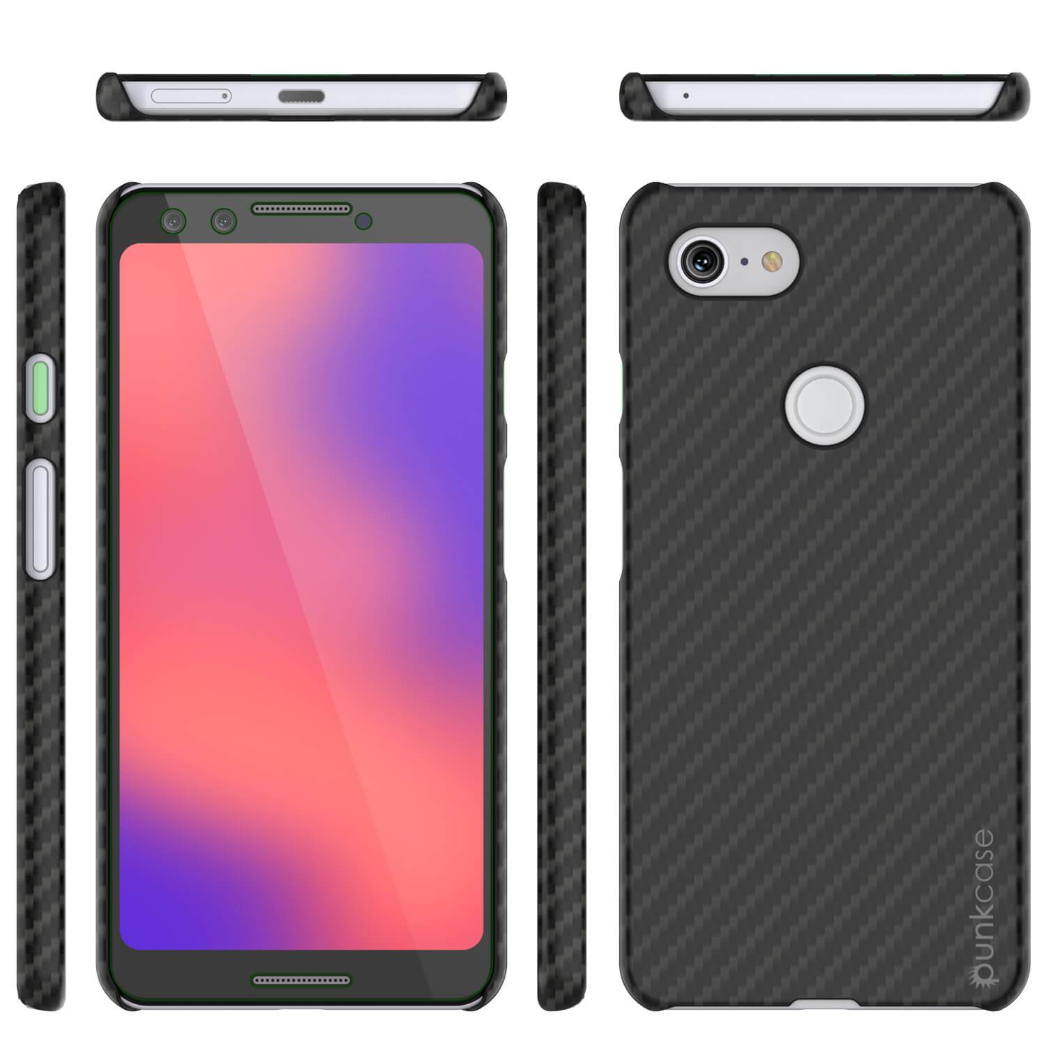 Google pixel 3 CarbonShield Heavy Duty & Ultra Thin 2  Leather Cover