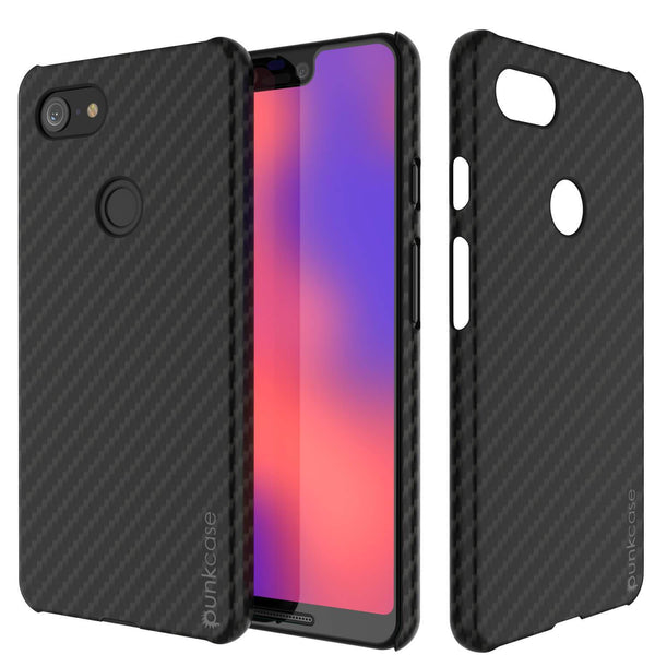 Google Pixel 3 XL CarbonShield Heavy Duty & Ultra Thin 2  Leather Cover