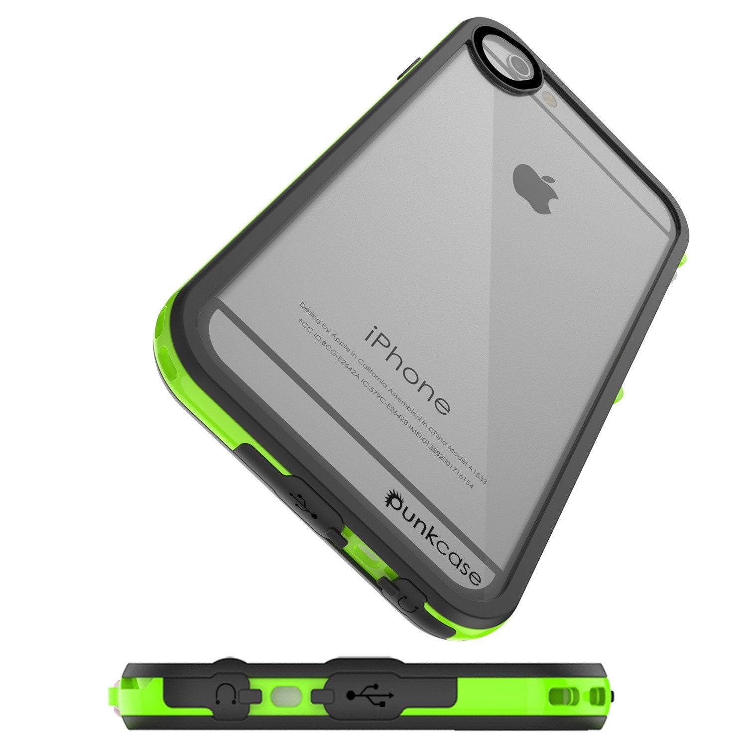 Apple iPhone 8 Waterproof Case, PUNKcase CRYSTAL 2.0 Light Green  W/ Attached Screen Protector  | Warranty