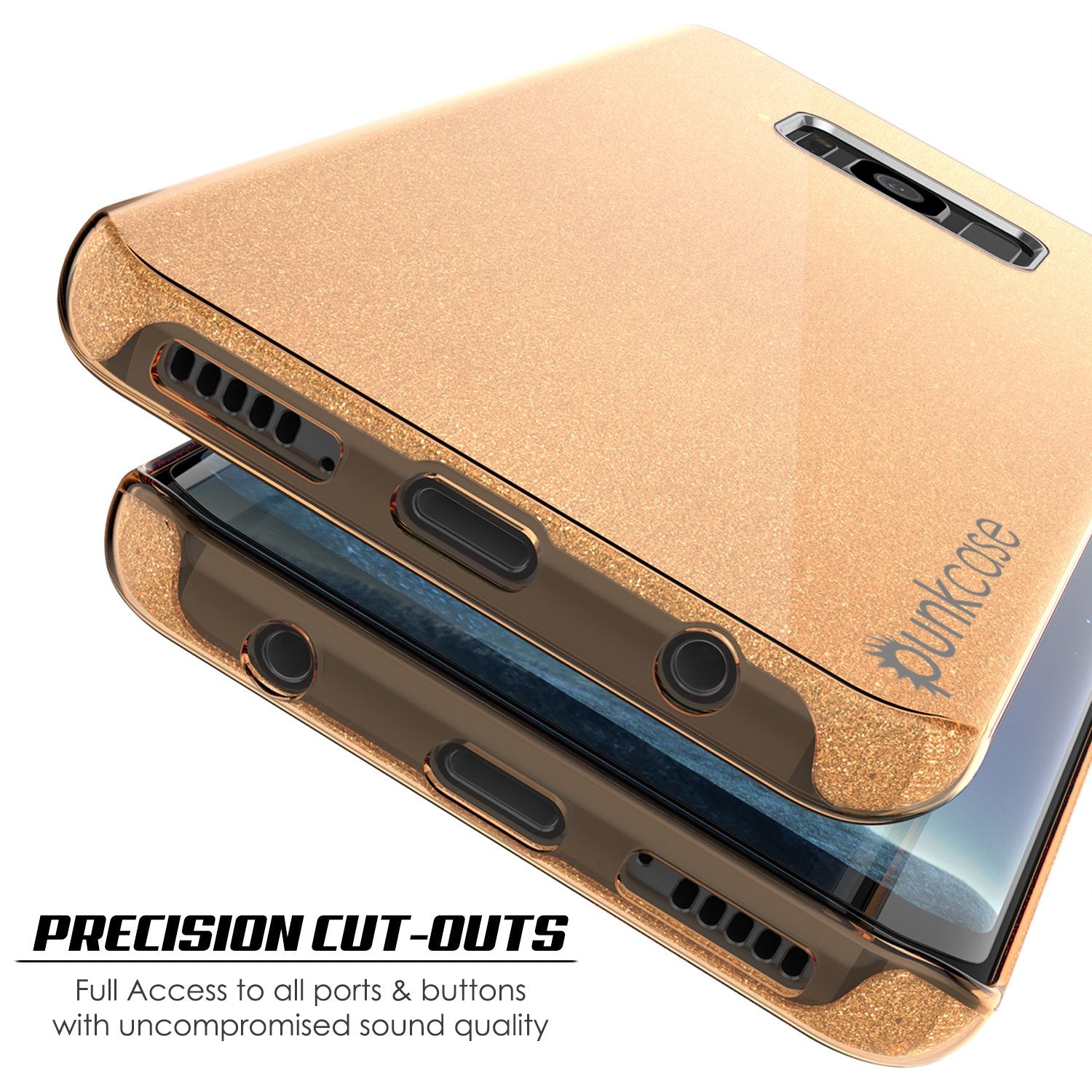 Galaxy S8 Plus Case, Punkcase Galactic 2.0 Series Ultra Slim Protective Armor TPU Cover [Gold]