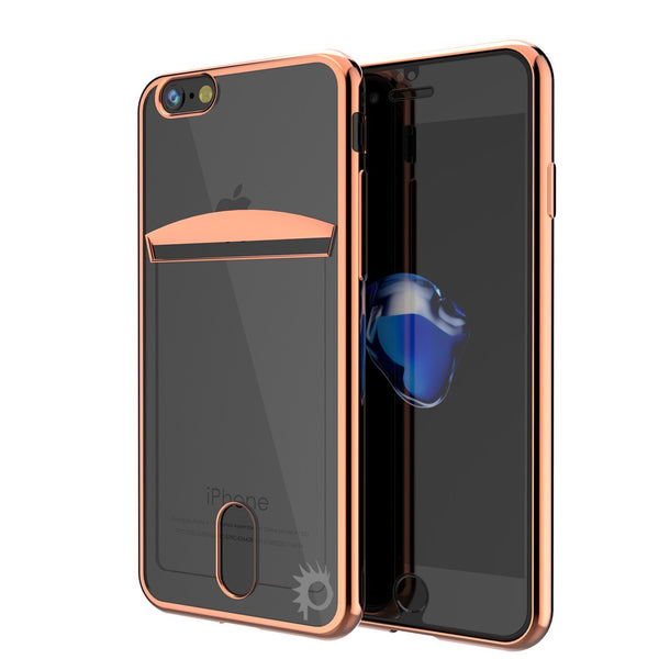 iPhone 8 Case, PUNKCASE® LUCID Rose Gold Series | Card Slot | SHIELD Screen Protector | Ultra fit