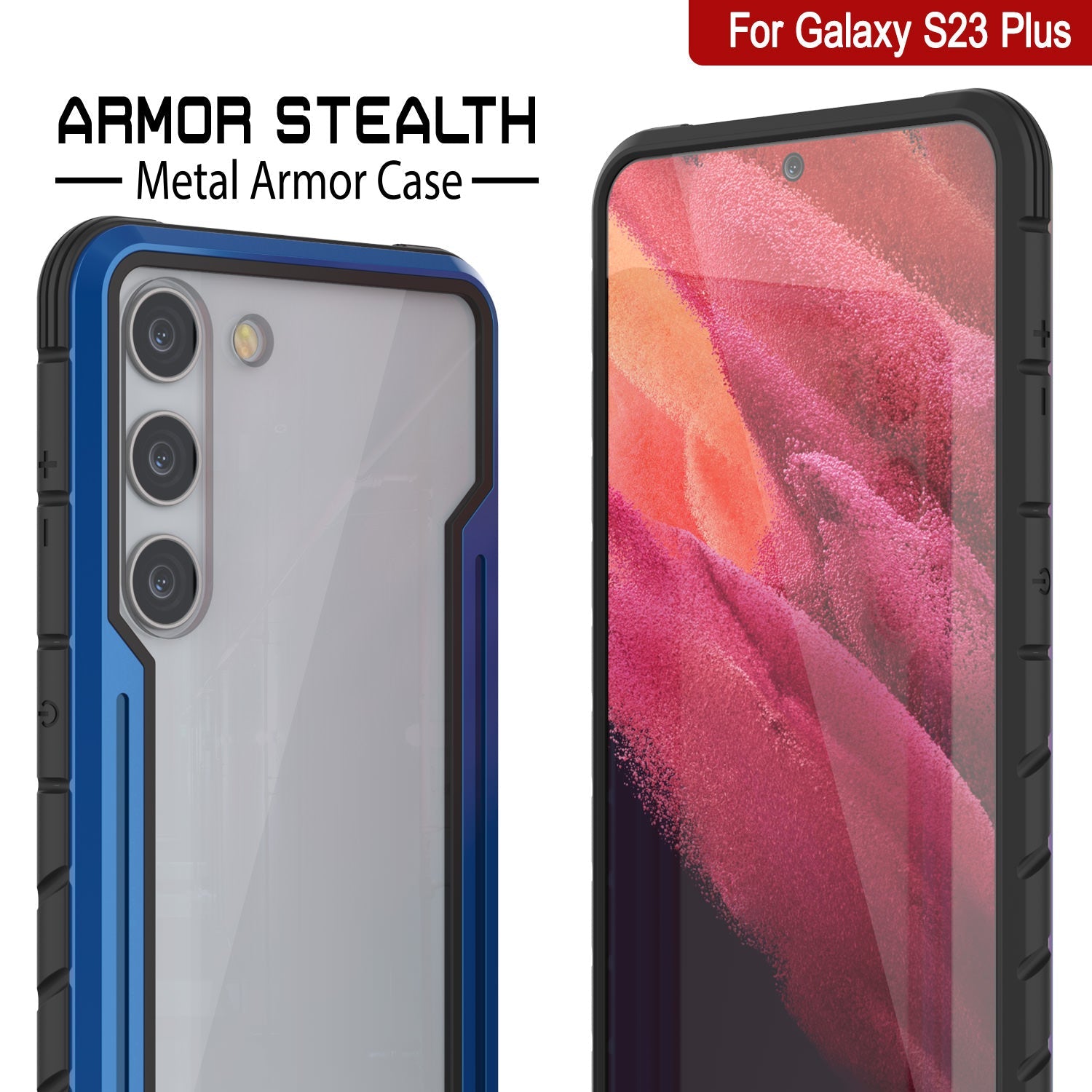 Punkcase S23+ Plus Armor Stealth Case Protective Military Grade Multilayer Cover [Navy Blue]