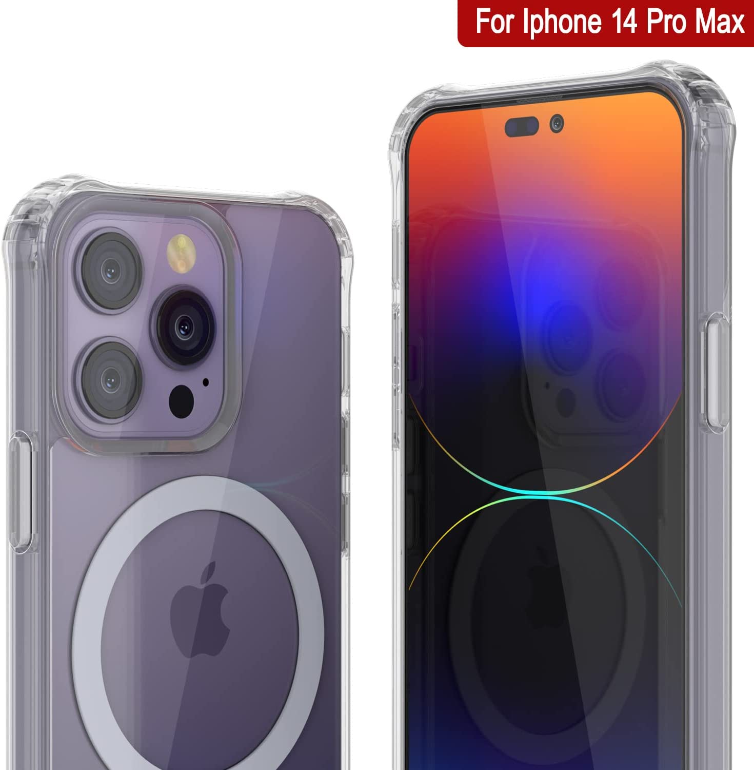 Punkcase iPhone 15 Pro Max Magnetic Wireless Charging Case [ClearMag Series]
