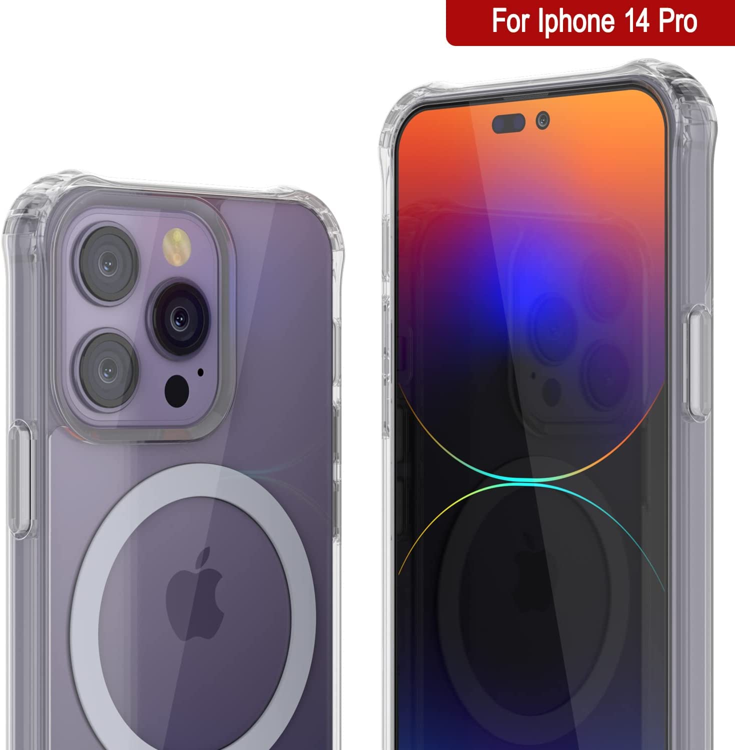 Punkcase iPhone 15 Pro Magnetic Wireless Charging Case [ClearMag Series]