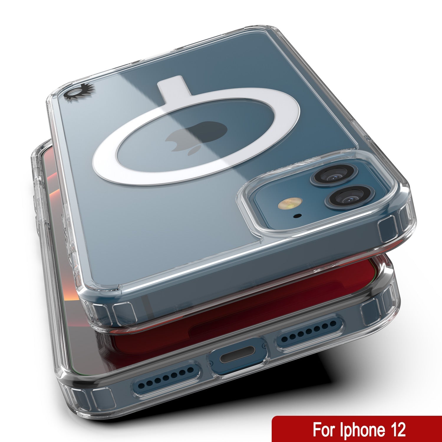 Punkcase iPhone 12 Magnetic Wireless Charging Case [ClearMag Series]