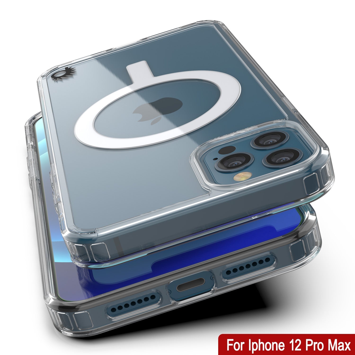 Punkcase iPhone 12 Pro Max Magnetic Wireless Charging Case [ClearMag Series]