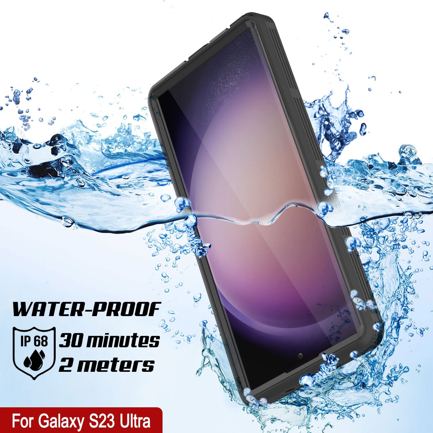 Galaxy S23 Ultra Waterproof Case [Alpine 2.0 Series] [Slim Fit] [IP68 Certified] [Shockproof] [Black]