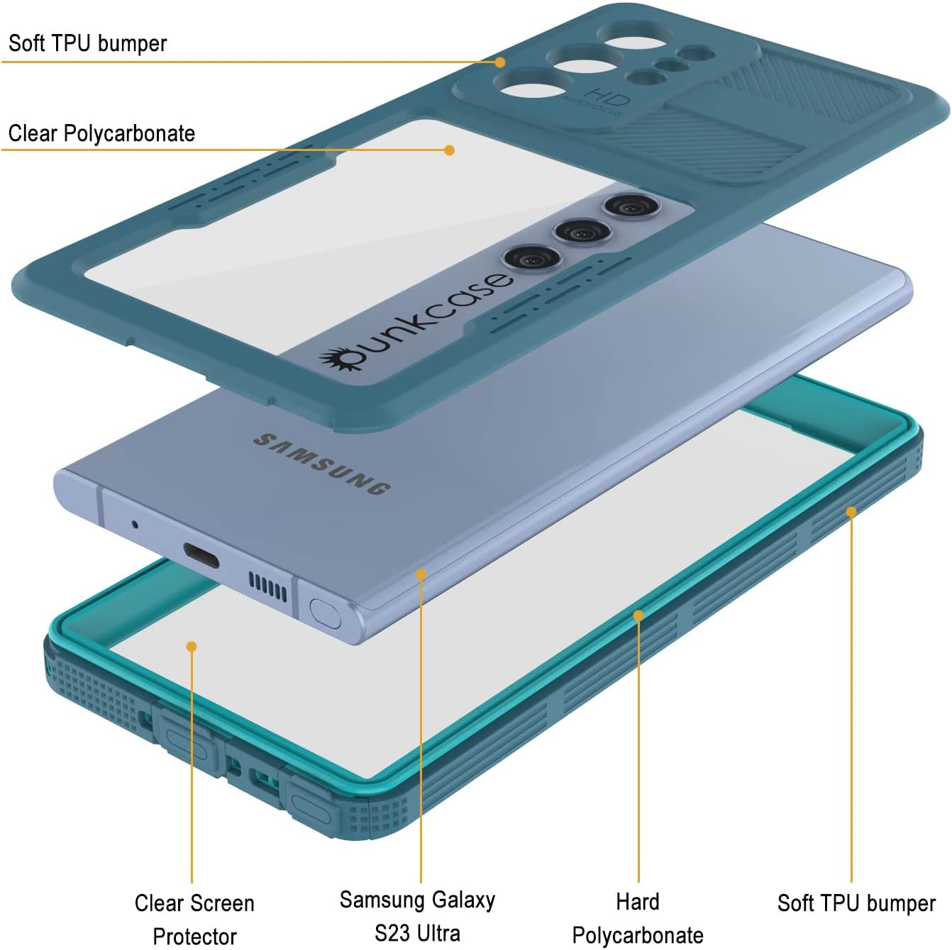 Galaxy S23 Ultra Waterproof Case [Alpine 2.0 Series] [Slim Fit] [IP68 Certified] [Shockproof] [Blue]