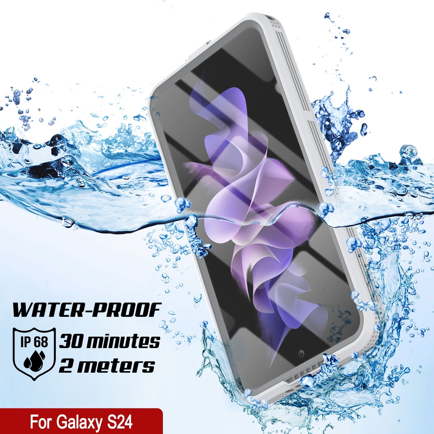 Galaxy S24 Ultra Waterproof Case [Alpine 2.0 Series] [Slim Fit] [IP68 Certified] [Shockproof] [White]
